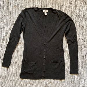 LOFT Ann Taylor dark grey cardigan, size S